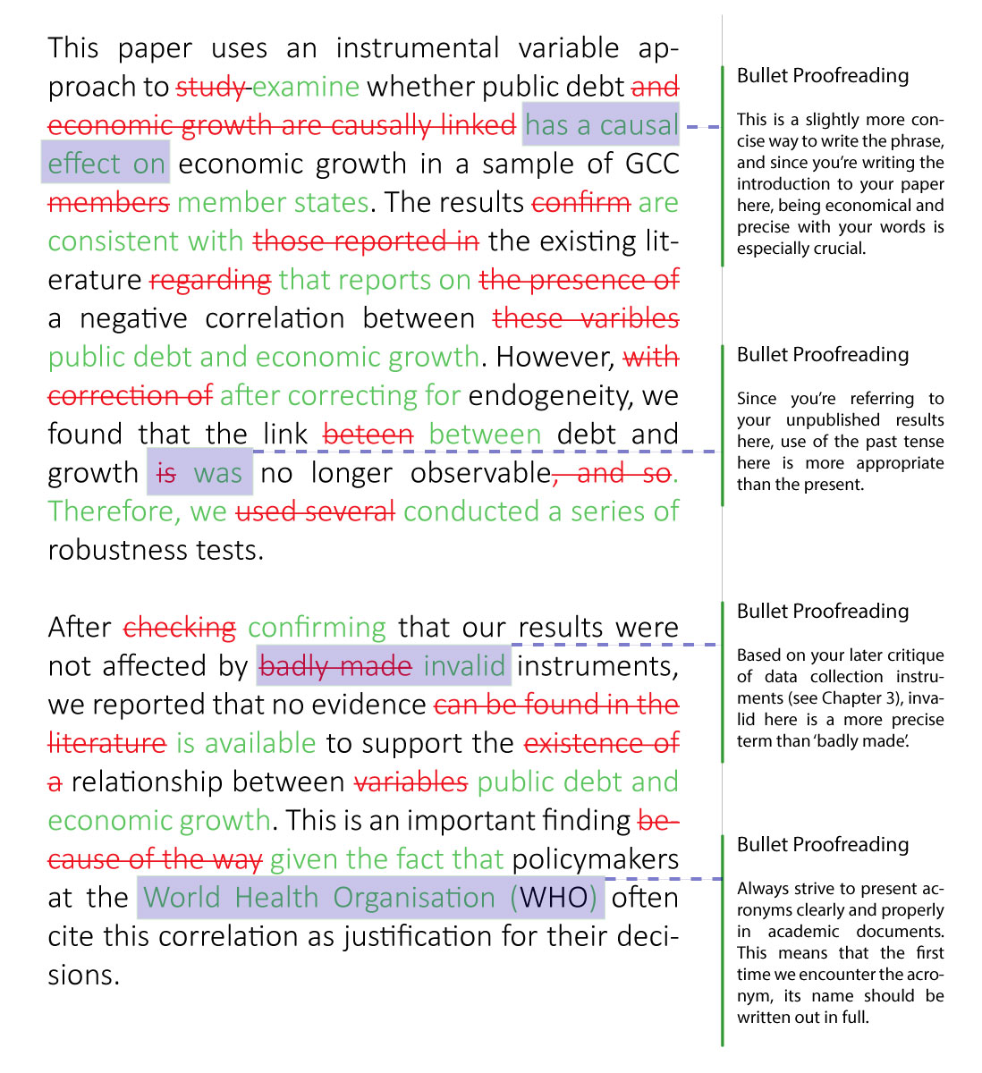 how to proofread thesis